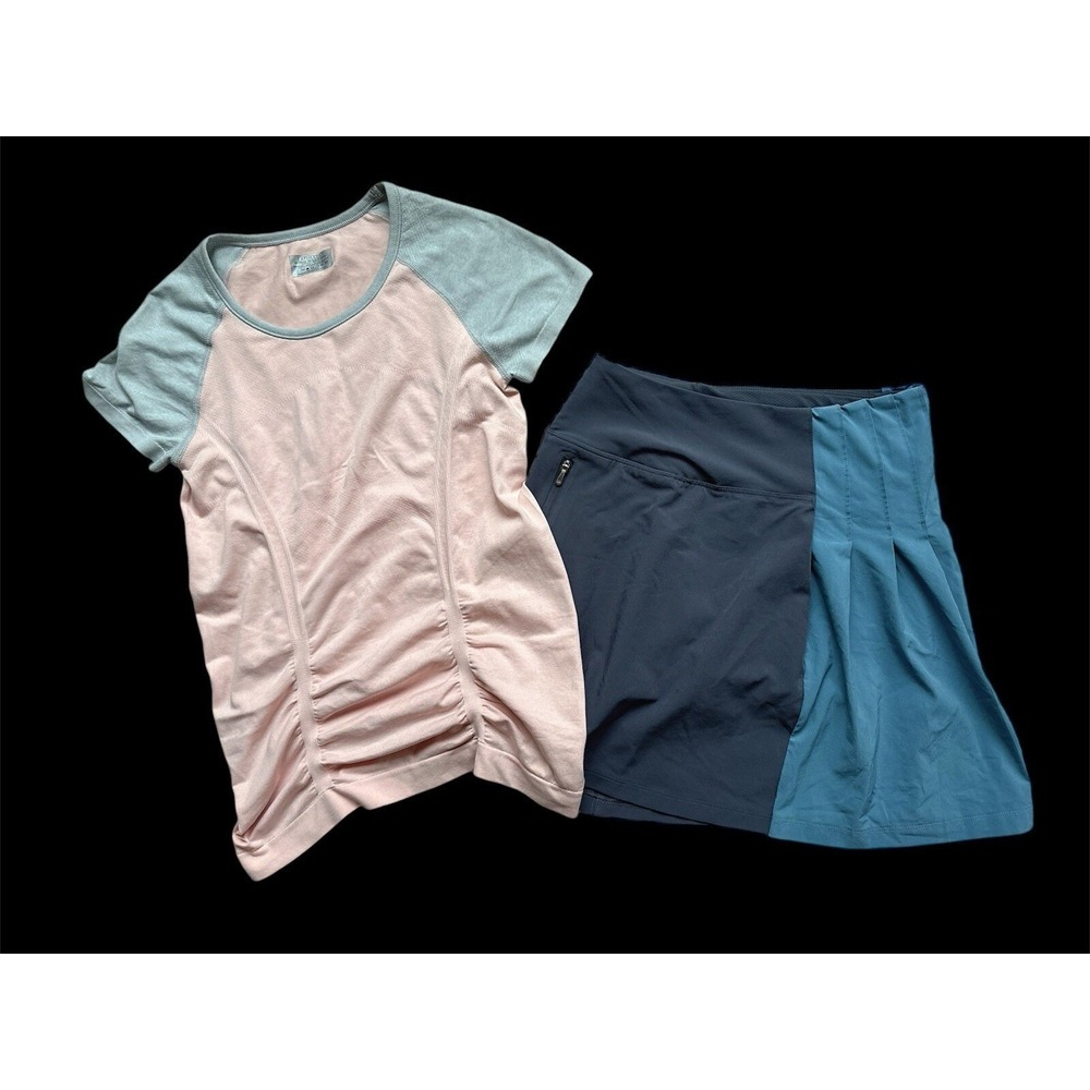 Athleta Short Sleeves Shirt & Skort Size XS Lot of 2